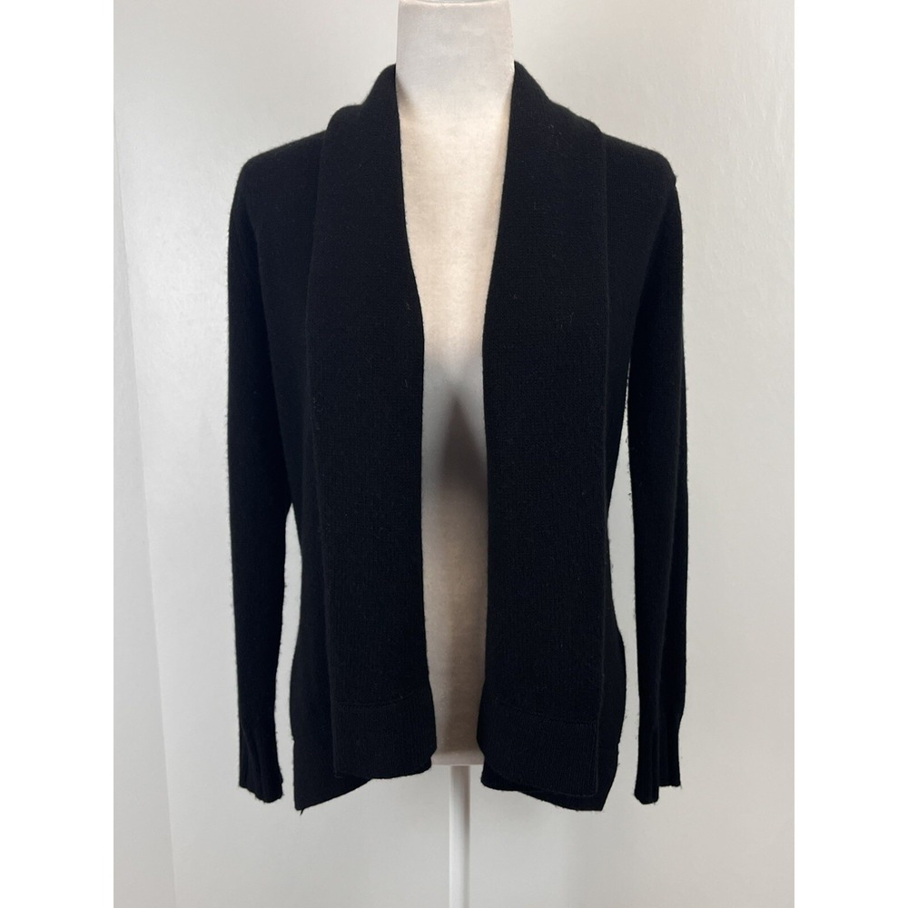 Women's Vince. Yak Wool Cardigan Sweater Sz XS GUC Black Open Front